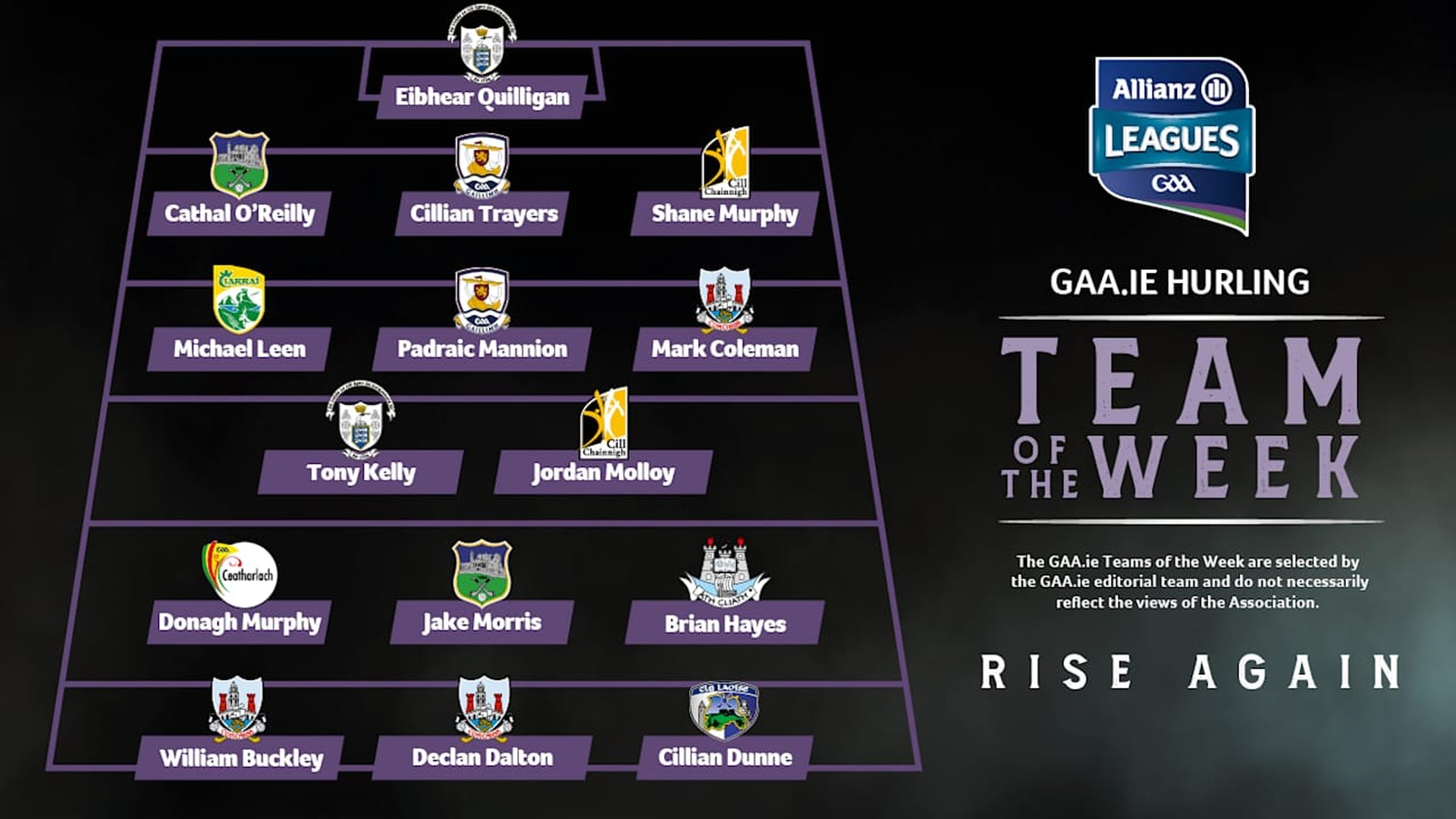 Gaa.ie Hurling Team Of The Week Image