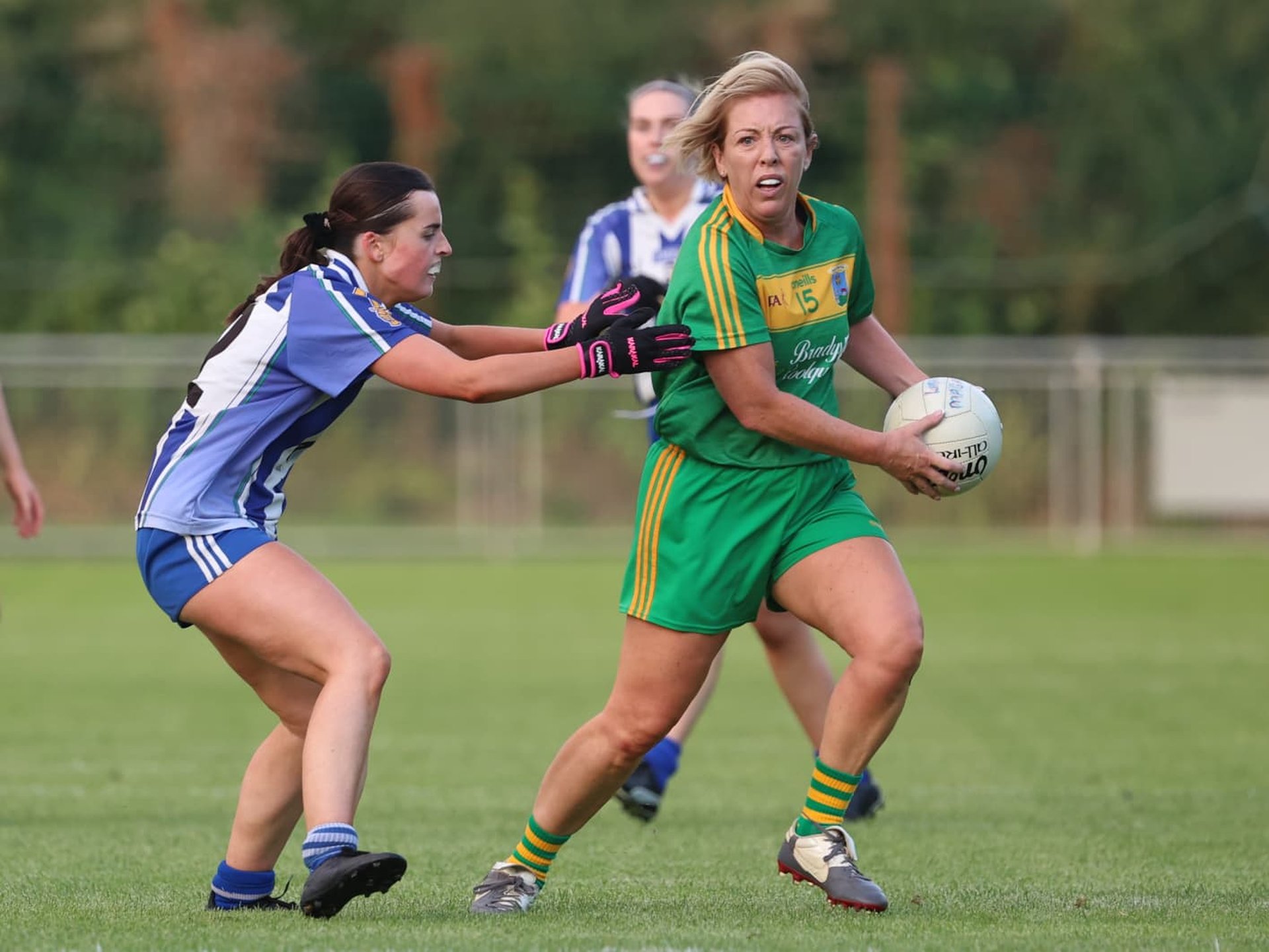 St Margaret's Nessa Madigan in action vs Ballyboden St Endas during the PTSB Junior O Championship Final. Sept 4th. Image credit Maurice Grehan.  Image