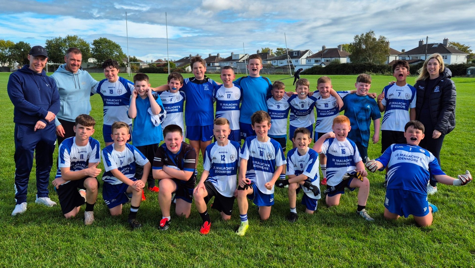 St. Malachy’s, Edenmore in happy mood after qualifying toe the semi-final of Corn Chumann na nGael. Image