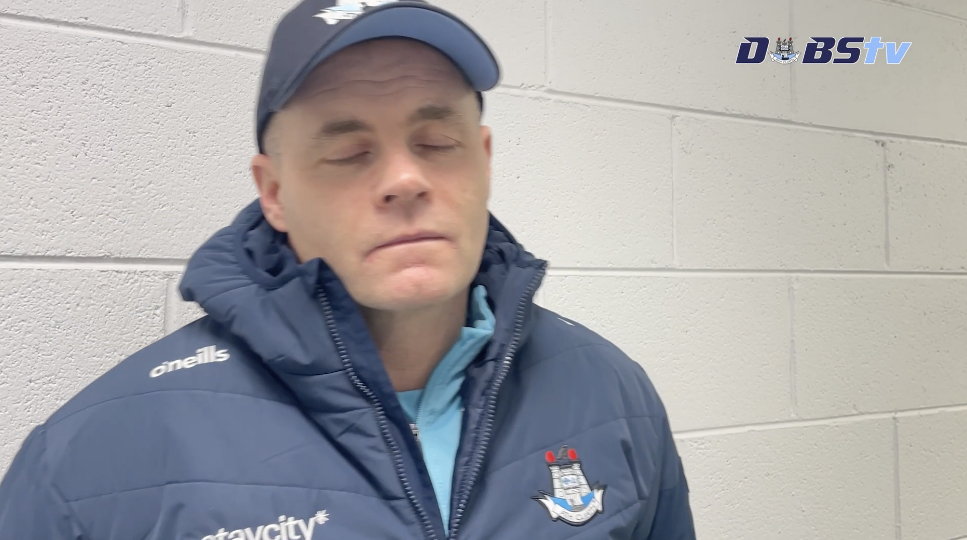 Dublin Senior Football manager Dessie Farrell speaks to DubsTV after Allianz League win over Derry Image
