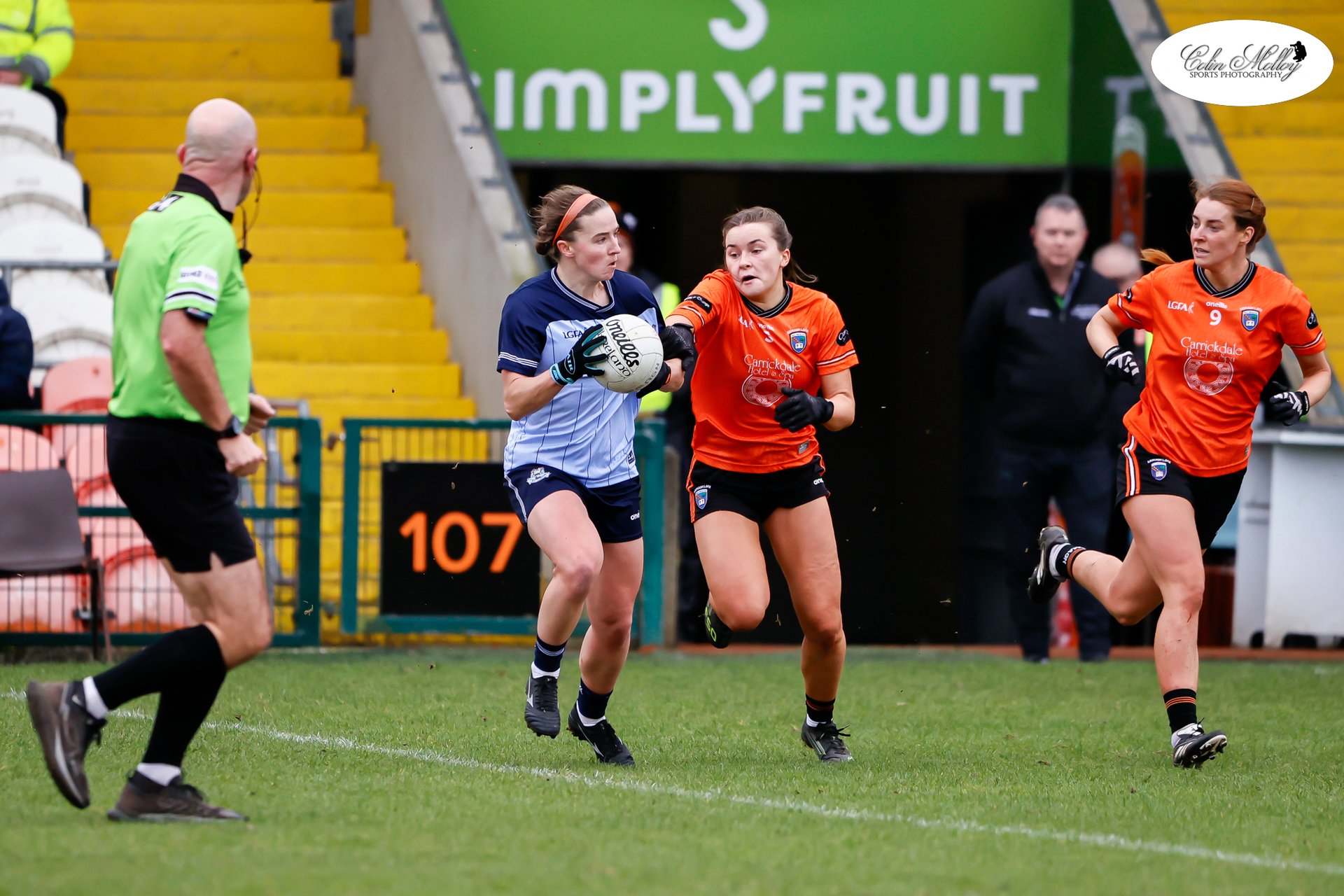 Orlagh Nolan (Ballinteer St Johns) in action during Dublin's clash with Armagh in the Lidl NFL Rd 5. Image credit Colin Molloy Sports Photography. Image