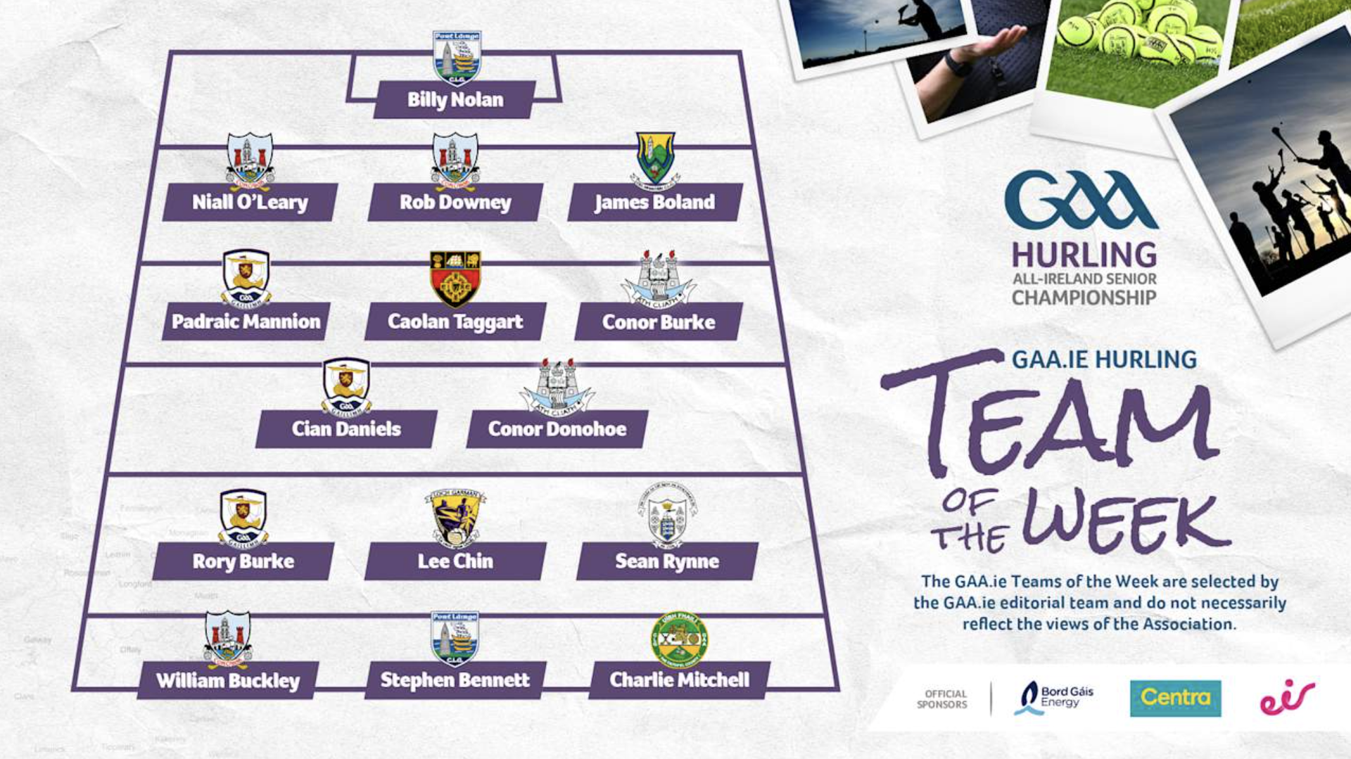 GAA Hurling team of the week Image
