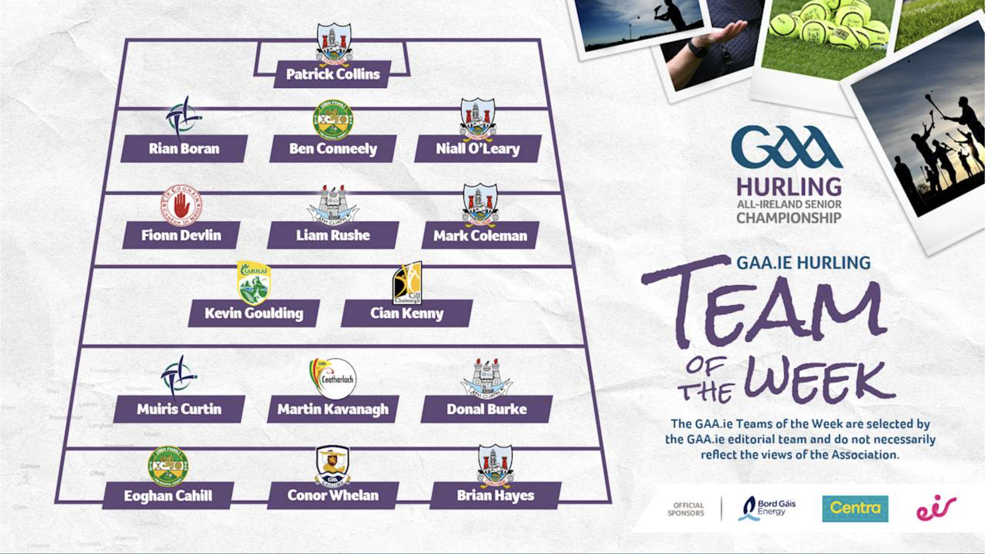 Full Official GAA Hurling TOTW Image