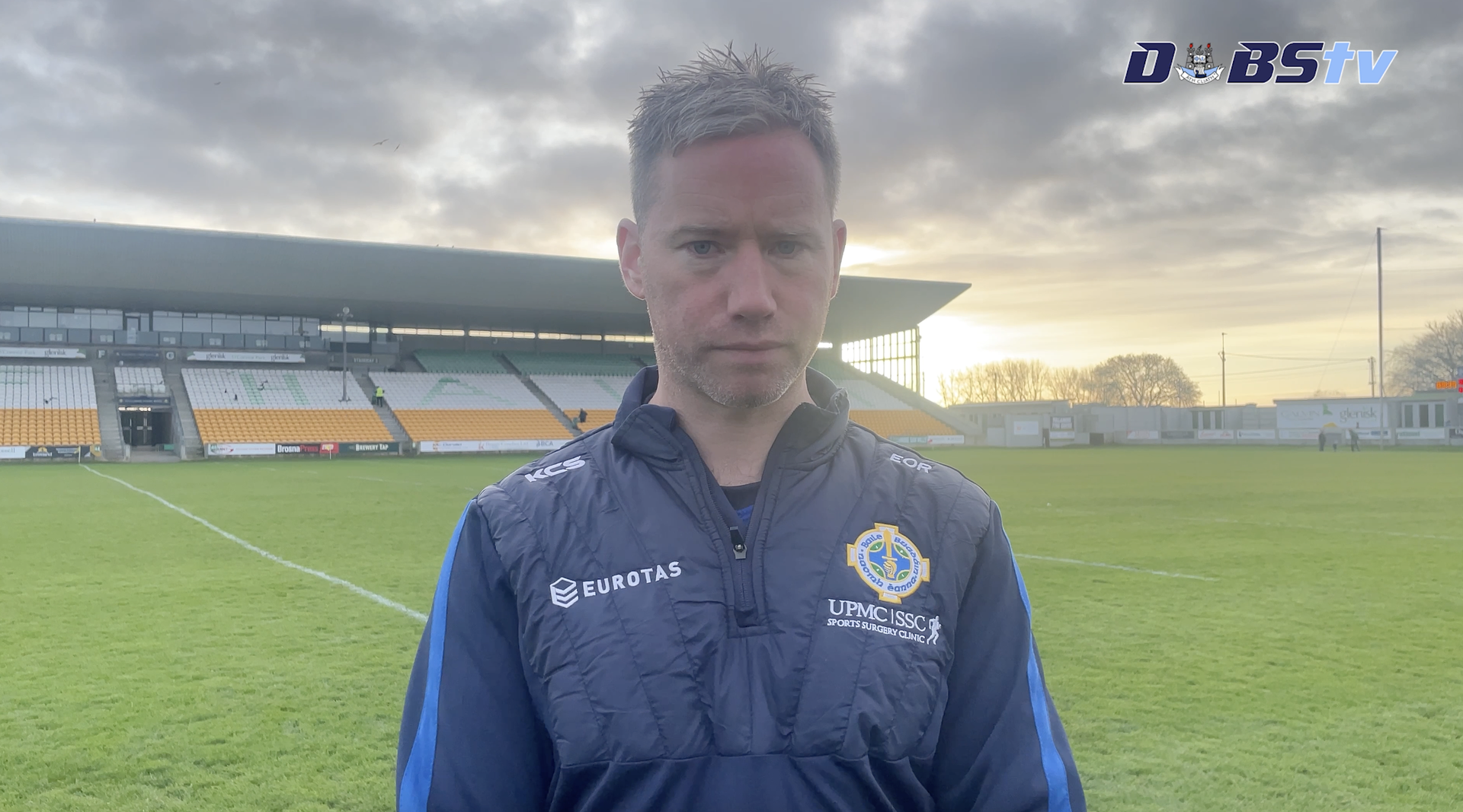 Ballyboden St Endas manager Eamon O'Reilly chats to DubsTV after Leinster Semi Final win over Tullamore Image