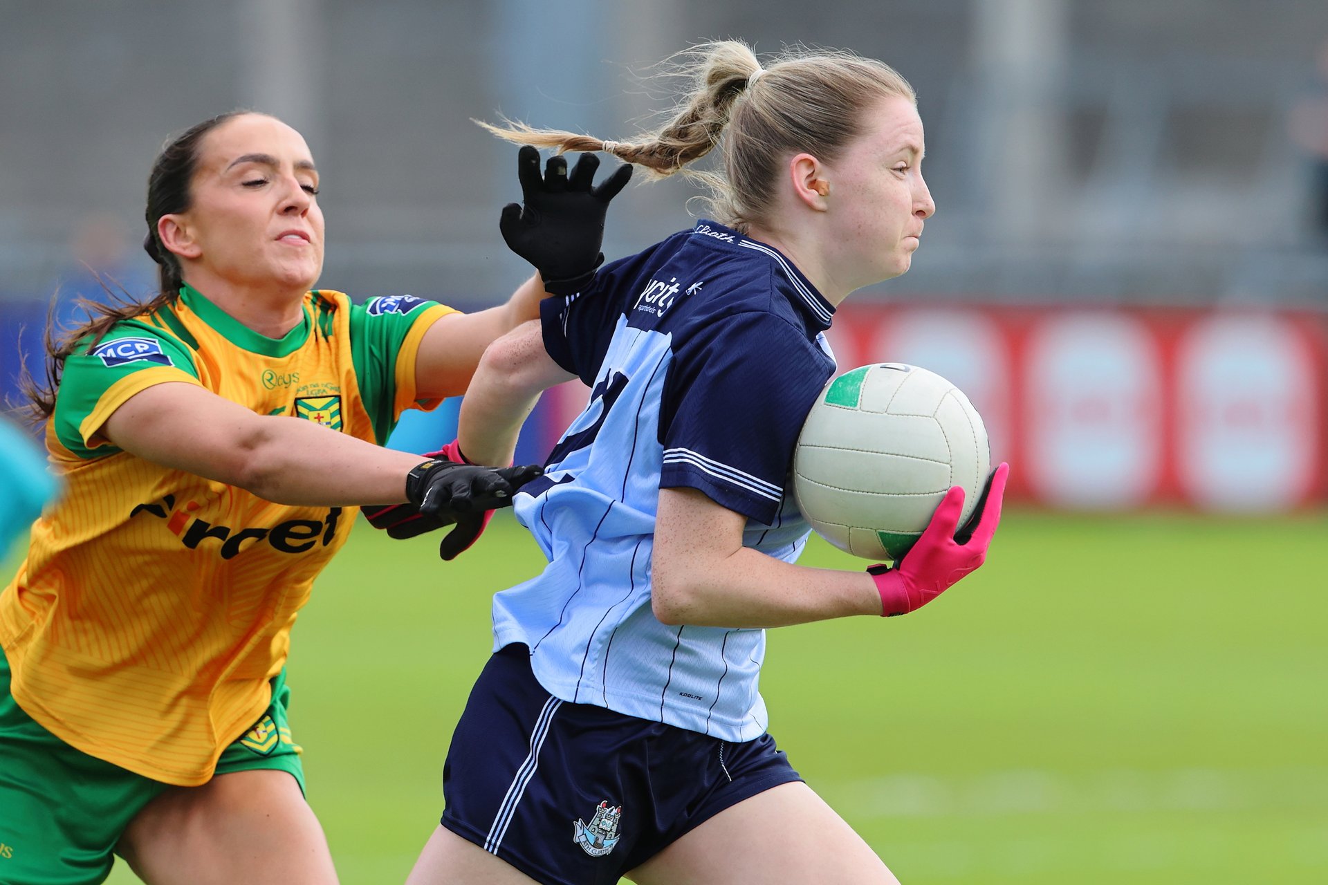 Dublin's Caoimhe O'Connor in action vs Donegal. Parnell Park June 13th. Image credit Maurice Grehan Image