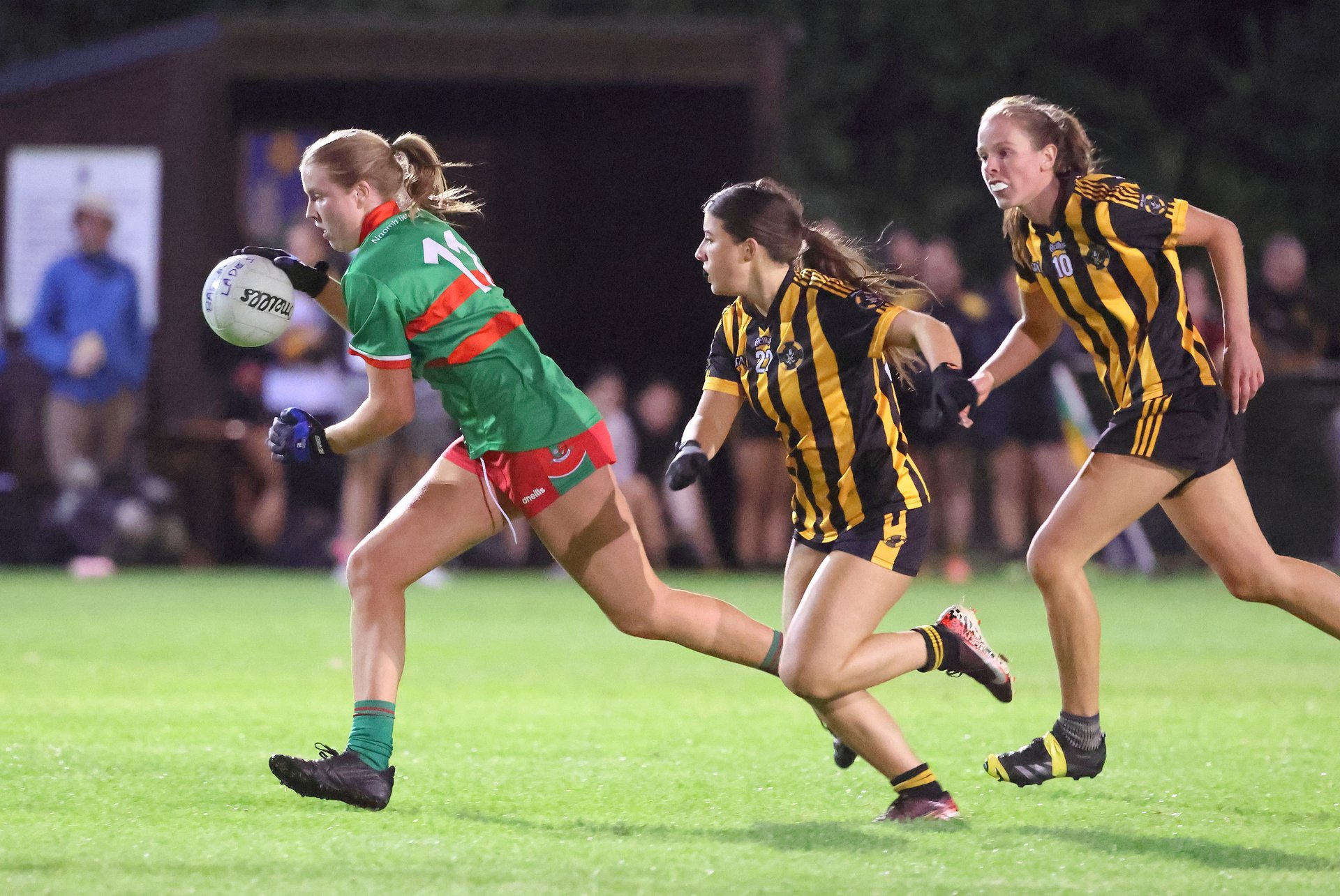 Action from the PTSB Junior C Club Championship final between Naomh Barróg and Naomh Mearnóg played on Wed 16th Sept, Image credit Maurice Grehan Image