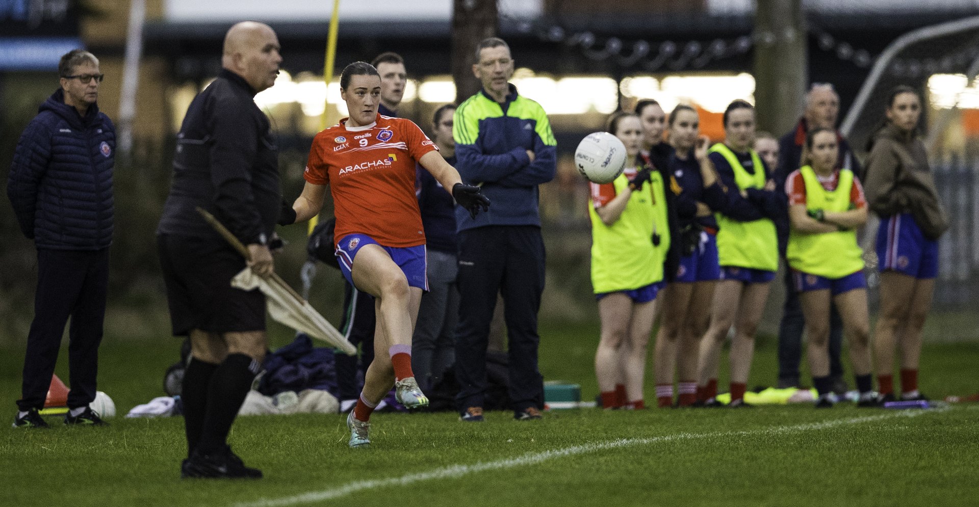 Clontarf's Niamh Hetherton in action during the Go Ahead Ireland senior championship. Image Credit Maurice Grehan Image