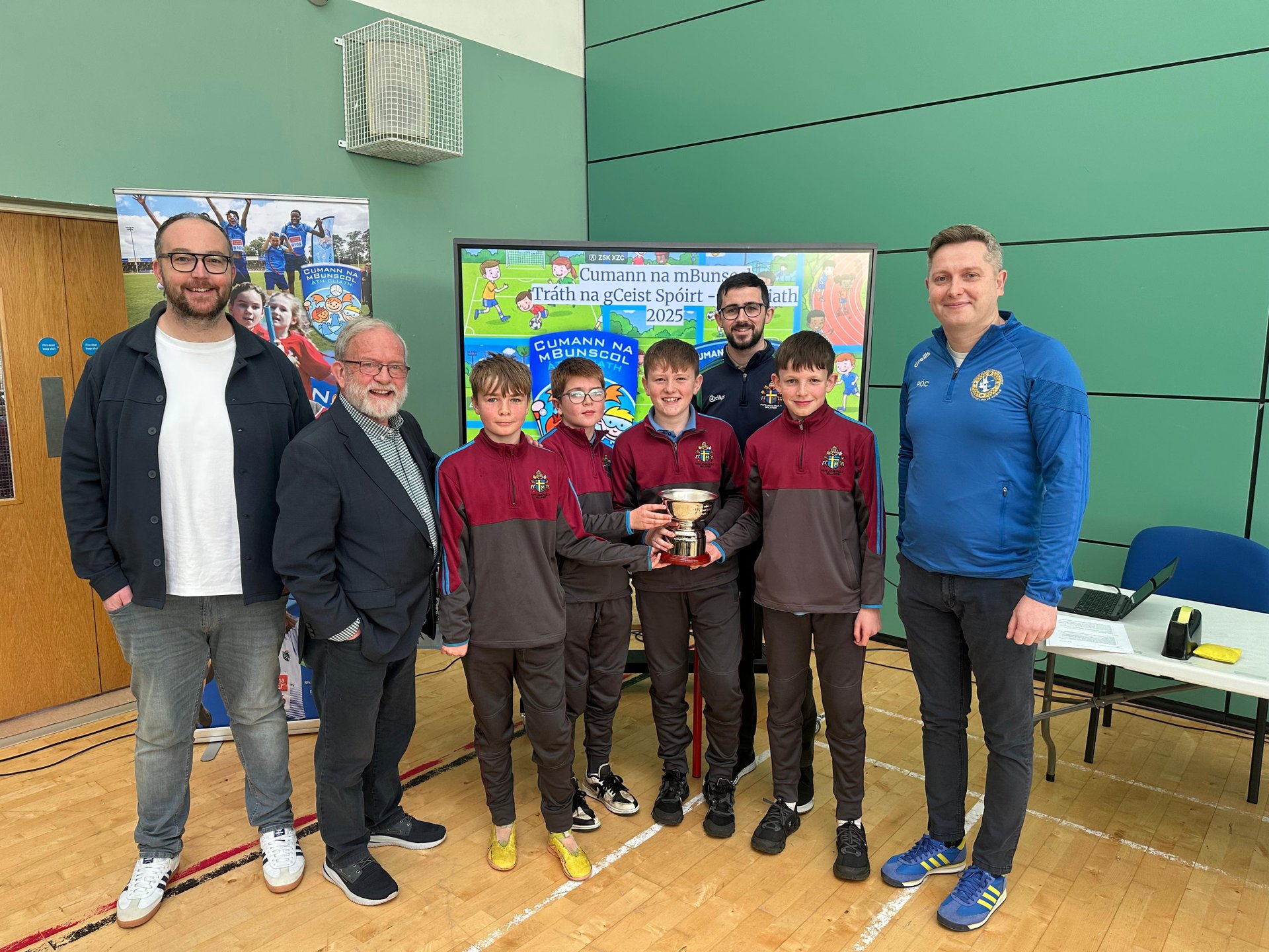 PIC: Pope John Paul II NS Winning Team: Kayden Murray, Dara Shanley, Oscar Moran, Andrew Kennedy. Image