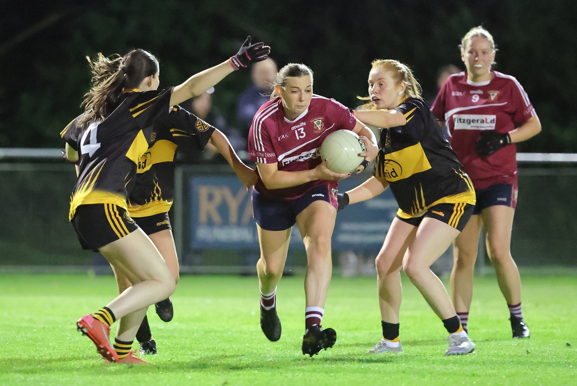 Siobhán Carrabin in action for Raheny versus Geraldines P. Moran in the PTSB Junior G Club Championship Final. Sept 9th. Image credit Maurice Grehan.  Image