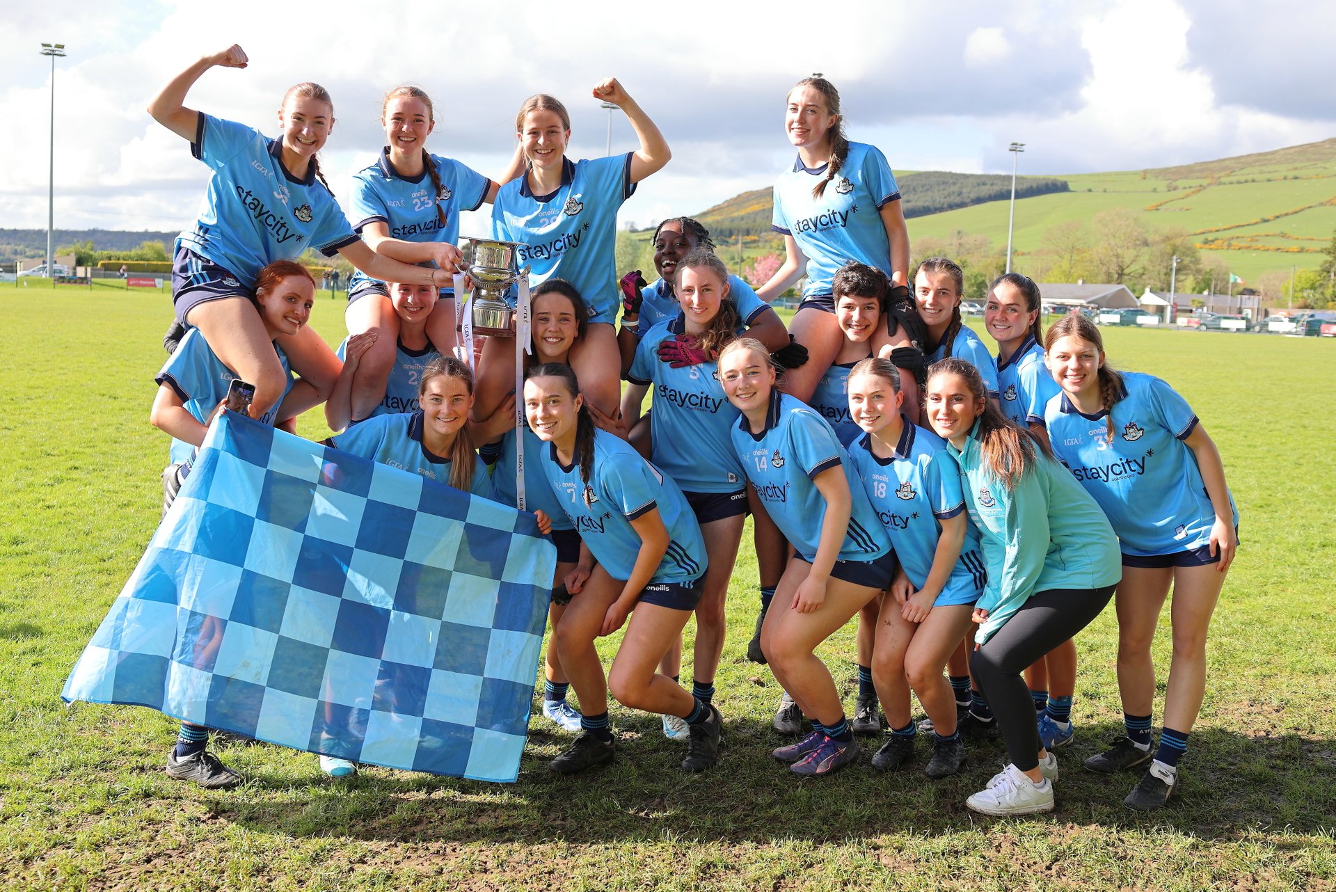Dublin Minor celebrate their Leinster Final victory over Kildare. Credit Maurice Grehan. Image