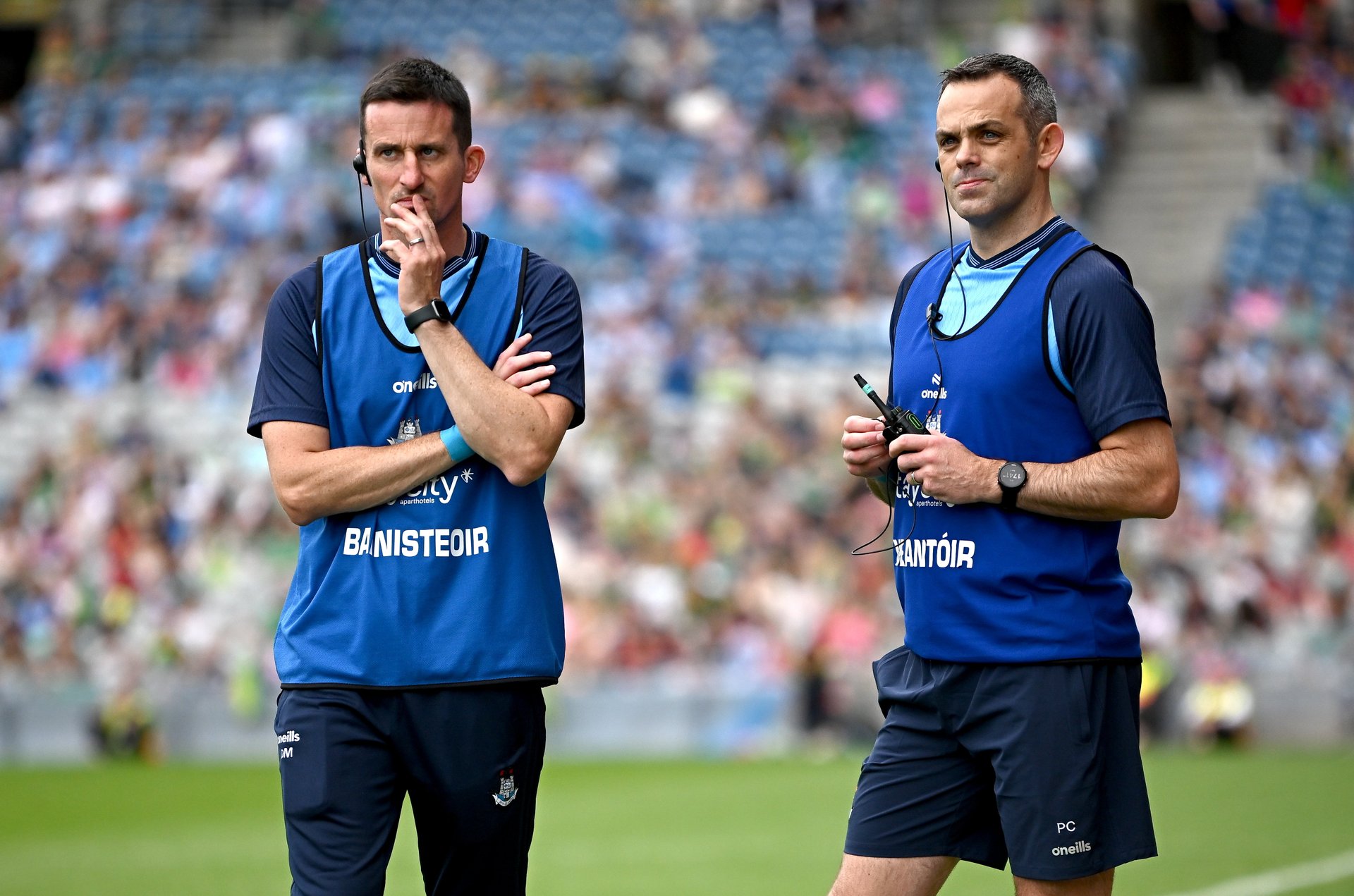 Dublin managers Derek Murray & Paul Casey will be hoping to get the season off to a good start with a win over reigning NFL champions Kerry. Image