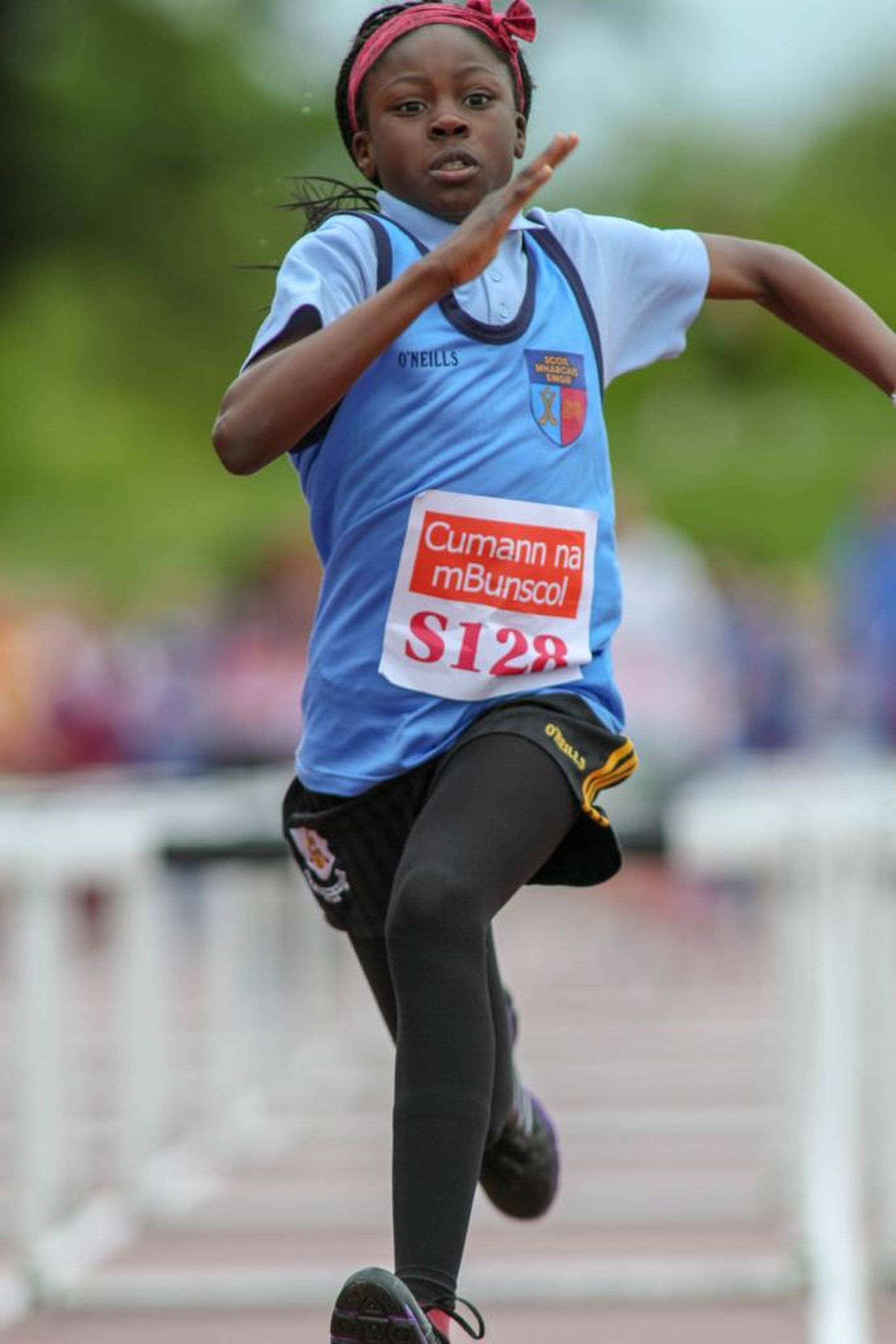  Rhasidat Adeleke going for gold for St. Mark’s, Tallaght in Morton Stadium, Santry. Image