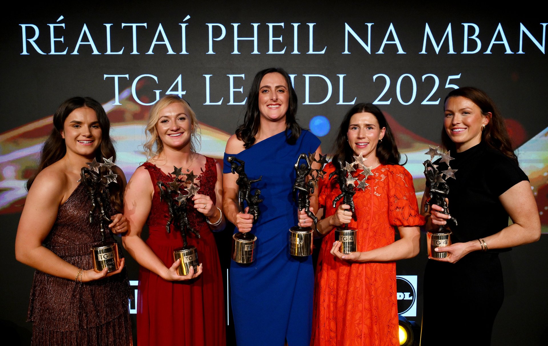 Pictured: Kate Sullivan, Carla Rowe, Hannah Tyrrell, Jess Tobin and Leah Caffrey. Credit Sportsfile Image