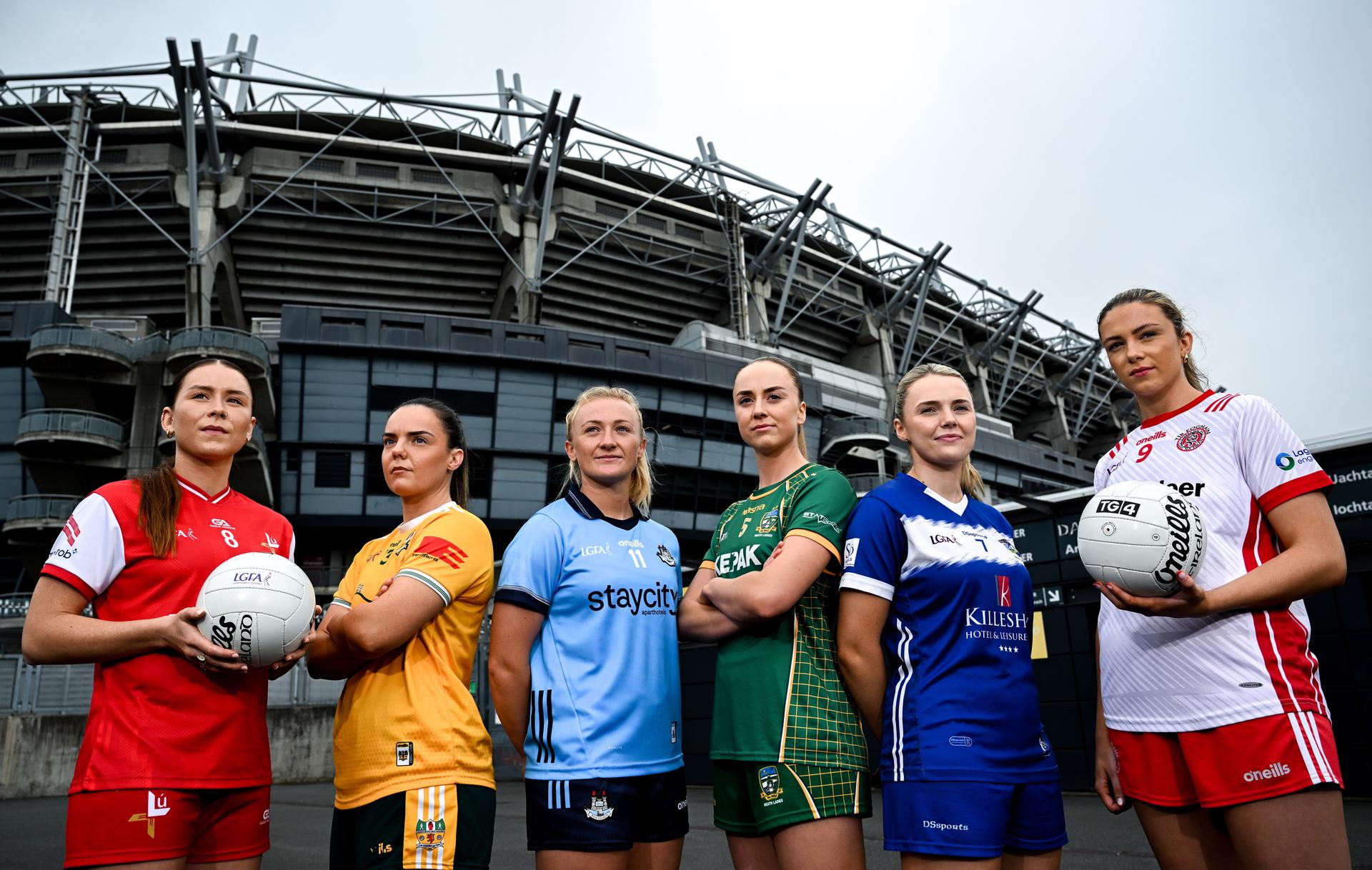 CAPTAINS gather at Croke Park ahead of next Sunday’s TG4 All-Ireland Ladies Football Finals